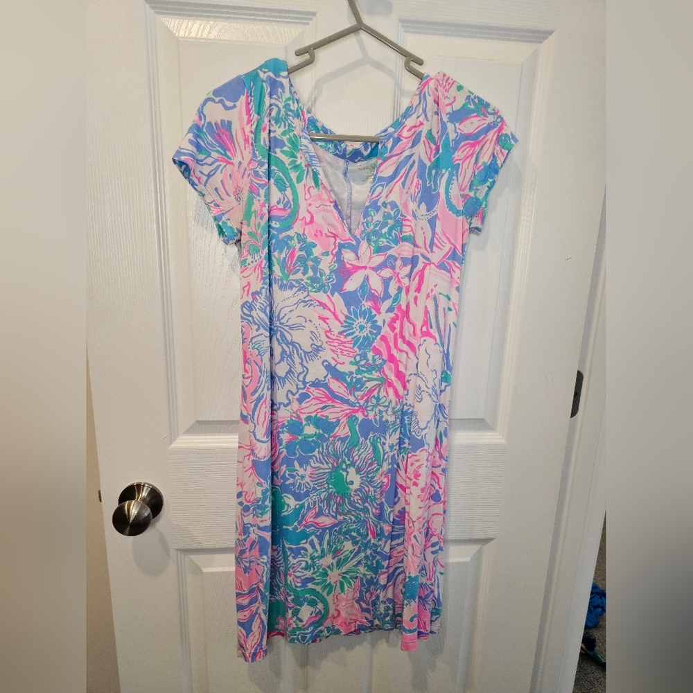 Lilly Pulitzer Pink and Blue Floral Dress